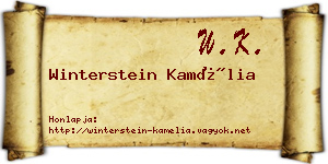 Winterstein Kamélia névjegykártya